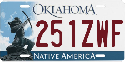 OK license plate 251ZWF
