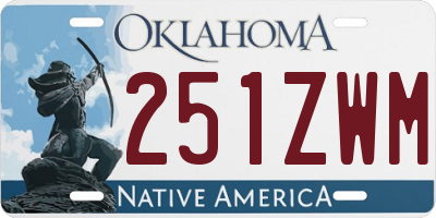 OK license plate 251ZWM