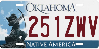 OK license plate 251ZWV