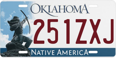 OK license plate 251ZXJ