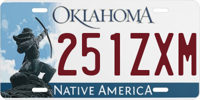 OK license plate 251ZXM