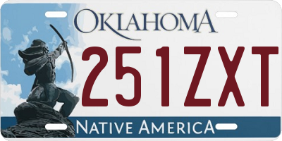 OK license plate 251ZXT