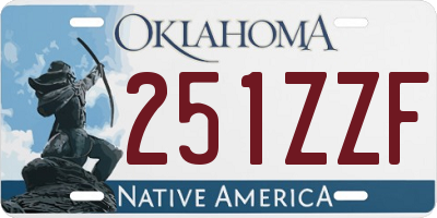 OK license plate 251ZZF