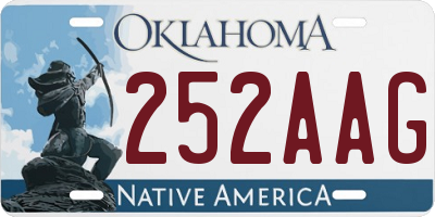 OK license plate 252AAG