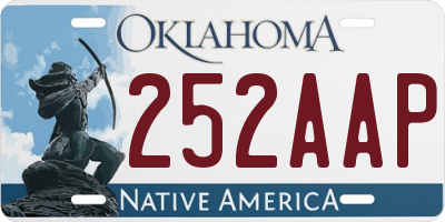 OK license plate 252AAP