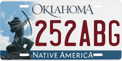 OK license plate 252ABG