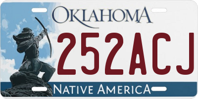OK license plate 252ACJ