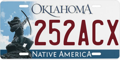 OK license plate 252ACX