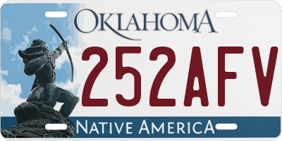 OK license plate 252AFV