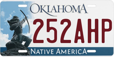 OK license plate 252AHP