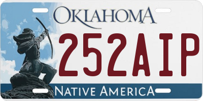 OK license plate 252AIP
