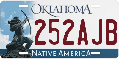 OK license plate 252AJB