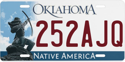 OK license plate 252AJQ