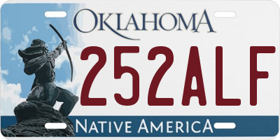 OK license plate 252ALF