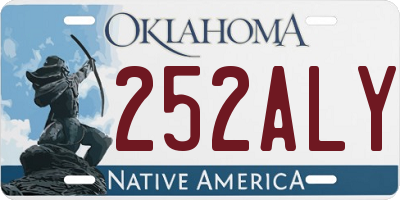 OK license plate 252ALY