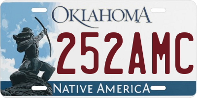 OK license plate 252AMC