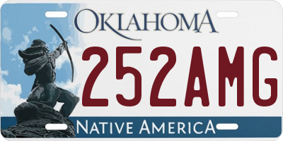 OK license plate 252AMG