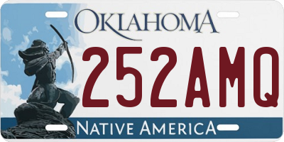 OK license plate 252AMQ
