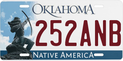 OK license plate 252ANB
