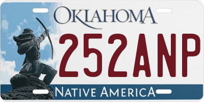 OK license plate 252ANP