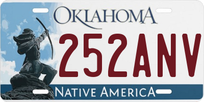 OK license plate 252ANV