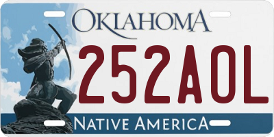 OK license plate 252AOL
