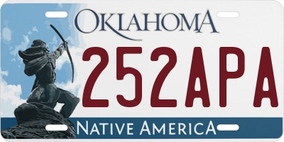 OK license plate 252APA