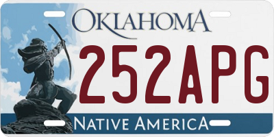 OK license plate 252APG