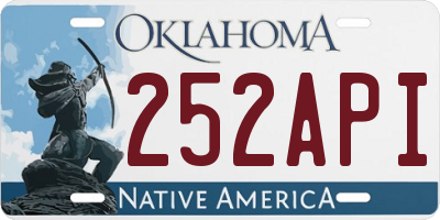 OK license plate 252API
