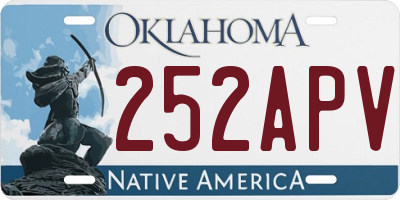 OK license plate 252APV