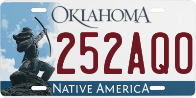 OK license plate 252AQO