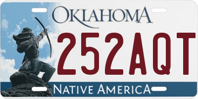 OK license plate 252AQT