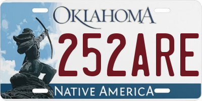OK license plate 252ARE