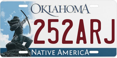OK license plate 252ARJ
