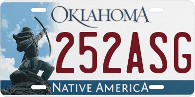 OK license plate 252ASG