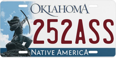 OK license plate 252ASS