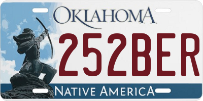 OK license plate 252BER