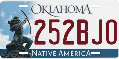 OK license plate 252BJO