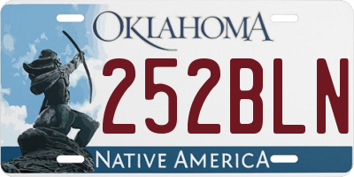 OK license plate 252BLN