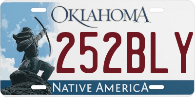 OK license plate 252BLY
