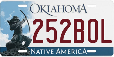 OK license plate 252BOL