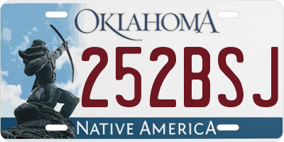 OK license plate 252BSJ