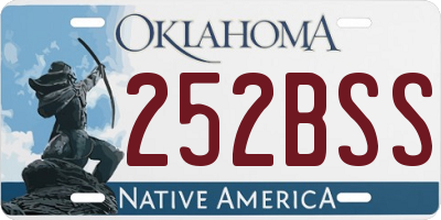 OK license plate 252BSS