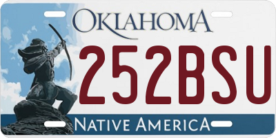 OK license plate 252BSU