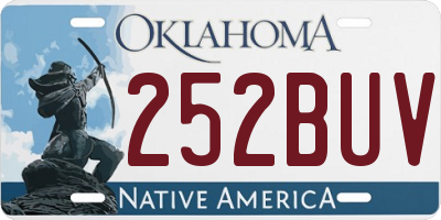 OK license plate 252BUV