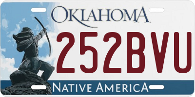 OK license plate 252BVU