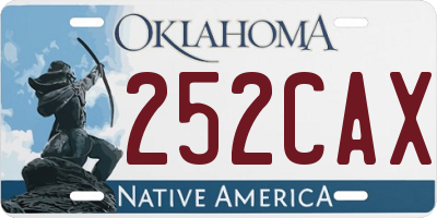 OK license plate 252CAX