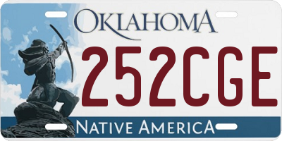 OK license plate 252CGE