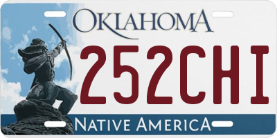 OK license plate 252CHI