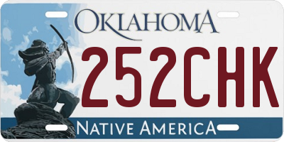 OK license plate 252CHK